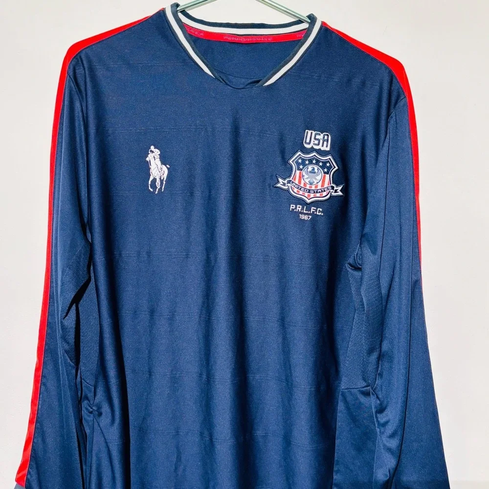 Polo‎ Sport Ralph Lauren USA Navy Blue Performance Jersey PRLFC 1967 Big Pony